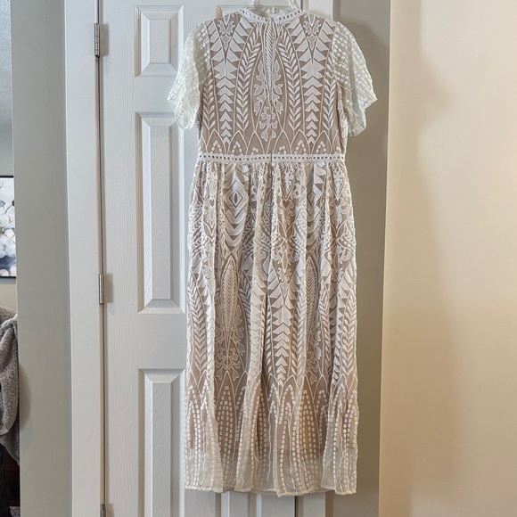 Elegant White Lace Dress - Picture 3 of 3